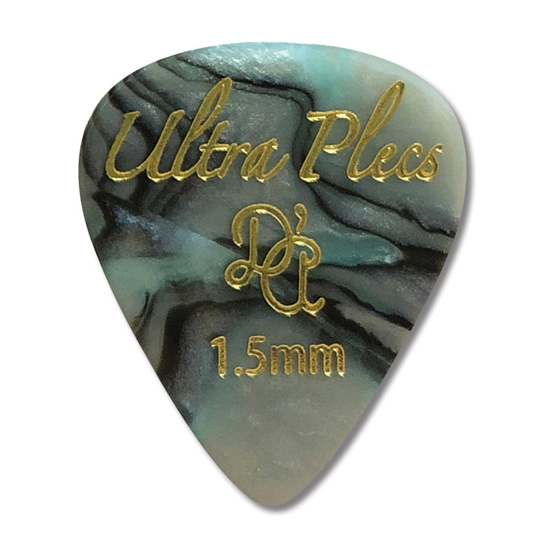 D'Andrea 351 Ultra Plec Abalone Pick Pack ~ 1.5mm ~ 6 Picks