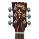 Vintage Performer Series Acoustic Folk Guitar ~ Natural Gloss