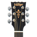 Vintage Stage Series 'Parlour' Electro-Acoustic Guitar ~ Antiqued