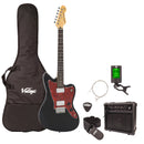Boulevard Black Vintage V50 Coaster Series Electric Guitar Pack 