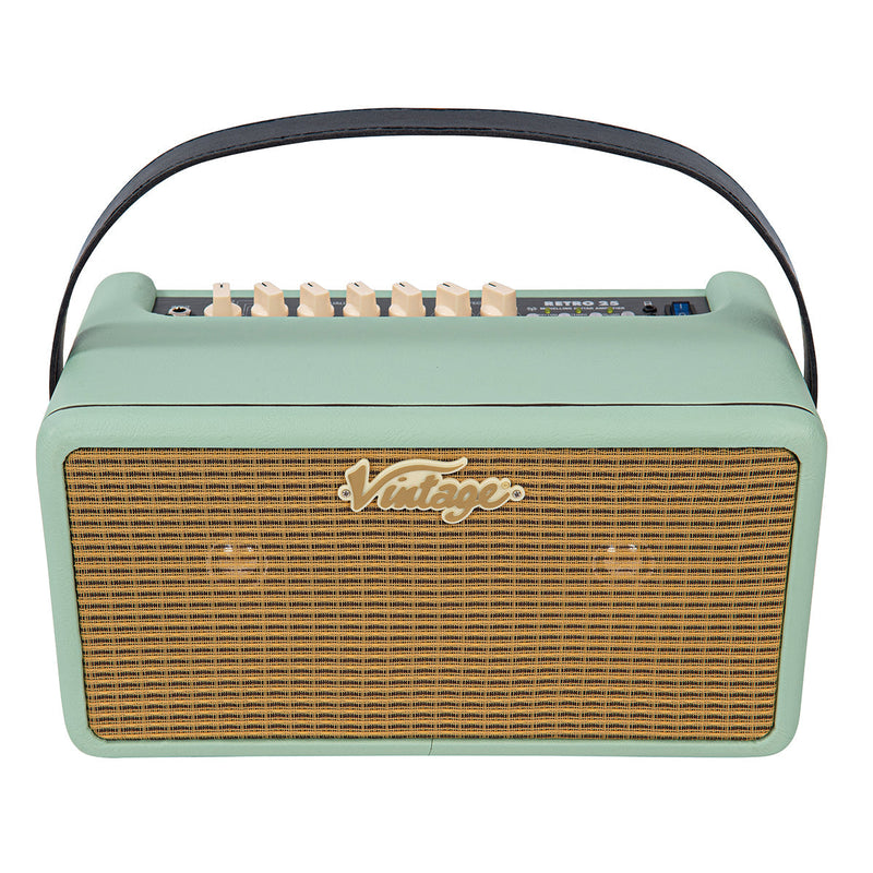 Mint Green Vintage Retro 25W Guitar Amplifier with DSP