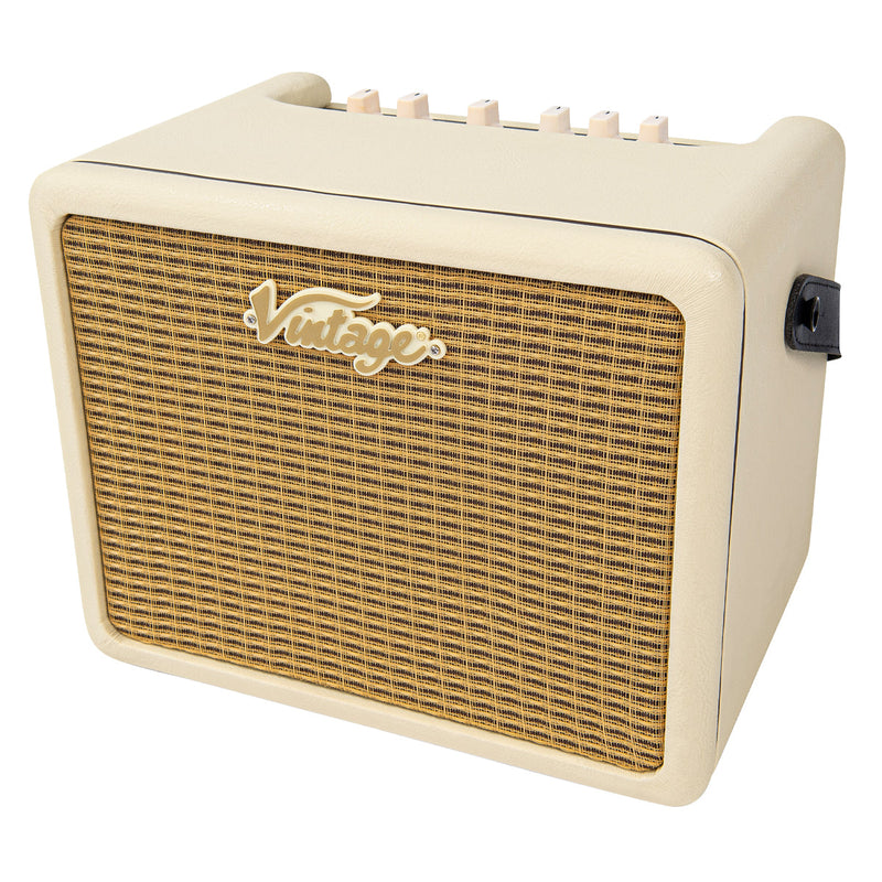 Vintage White Vintage Retro 20W Bass Combo with DSP