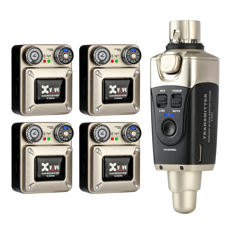 Xvive 5.8GHz Wireless In-Ear System with Four Receivers