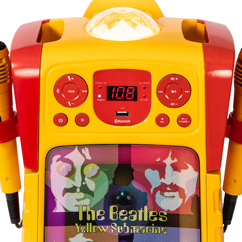 The Beatles Yellow Submarine Karaoke Speaker with Lightshow and 2 Microphones