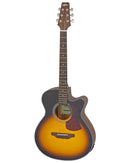 Aria Acoustic Guitar - AF 10CE - Gloss Tobacco Sunburst