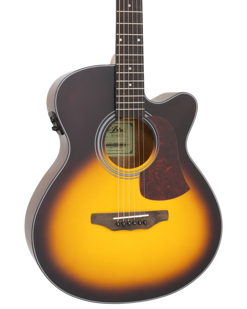 Aria Acoustic Guitar - AF 10CE - Matte Tobacco Sunburst