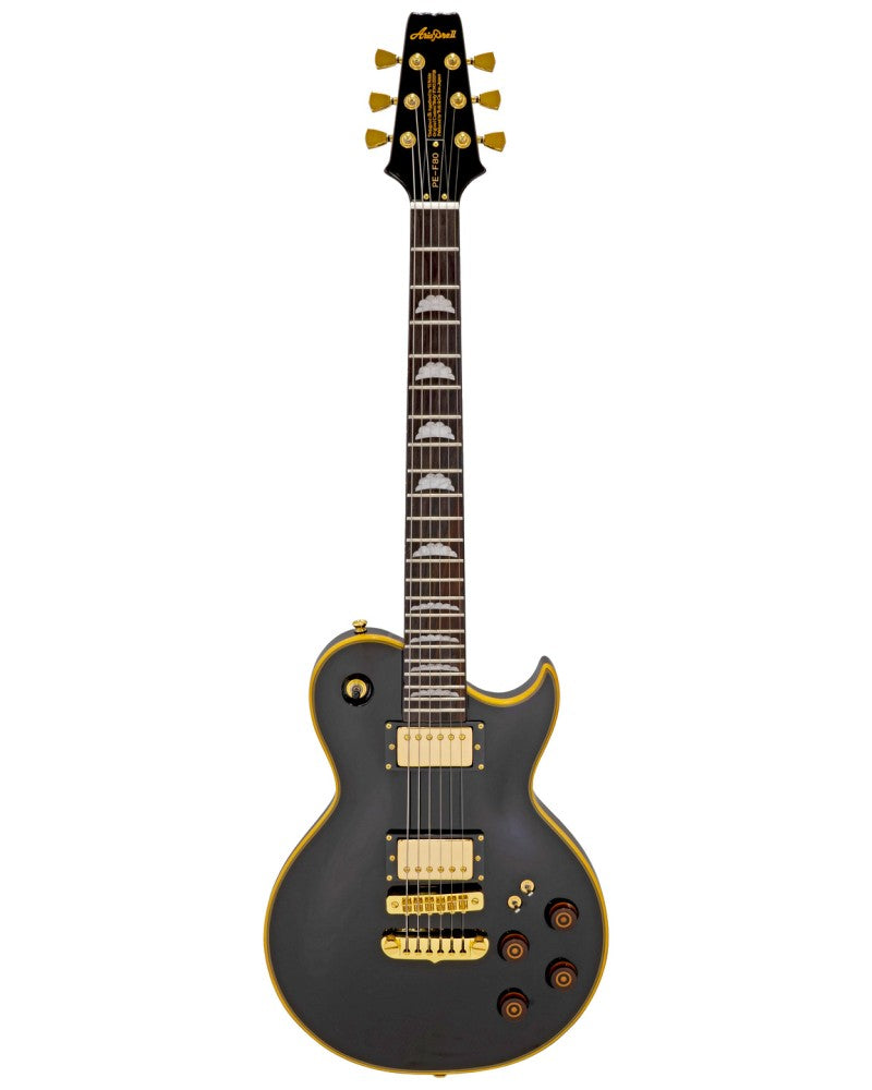 Aria Electric Guitar - PE F80 - Black Top