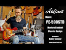 Aria Electric Guitar - PE 590STD - Aged Cherry Sunburst
