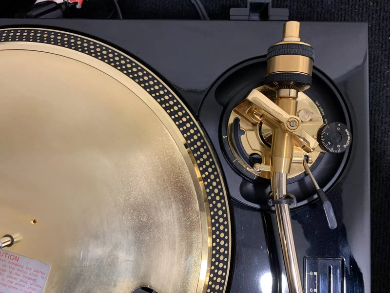 Technics SL-1200's Ltd Gold Limited Edition DJ Turntables Record Players (Pair)
