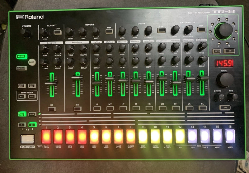 Roland Aira TR-8 Rhythm Performer Drum Machine with Power Supply