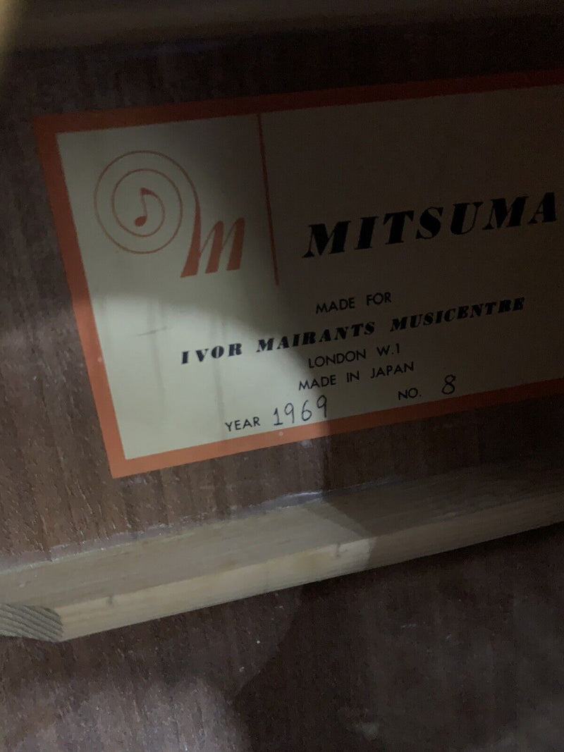 Vintage Mitsuma Ivor Mairants Classical Guitar 1969 Made In Japan