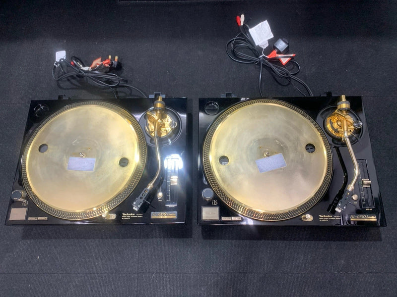 Technics SL-1200's Ltd Gold Limited Edition DJ Turntables Record Players (Pair)