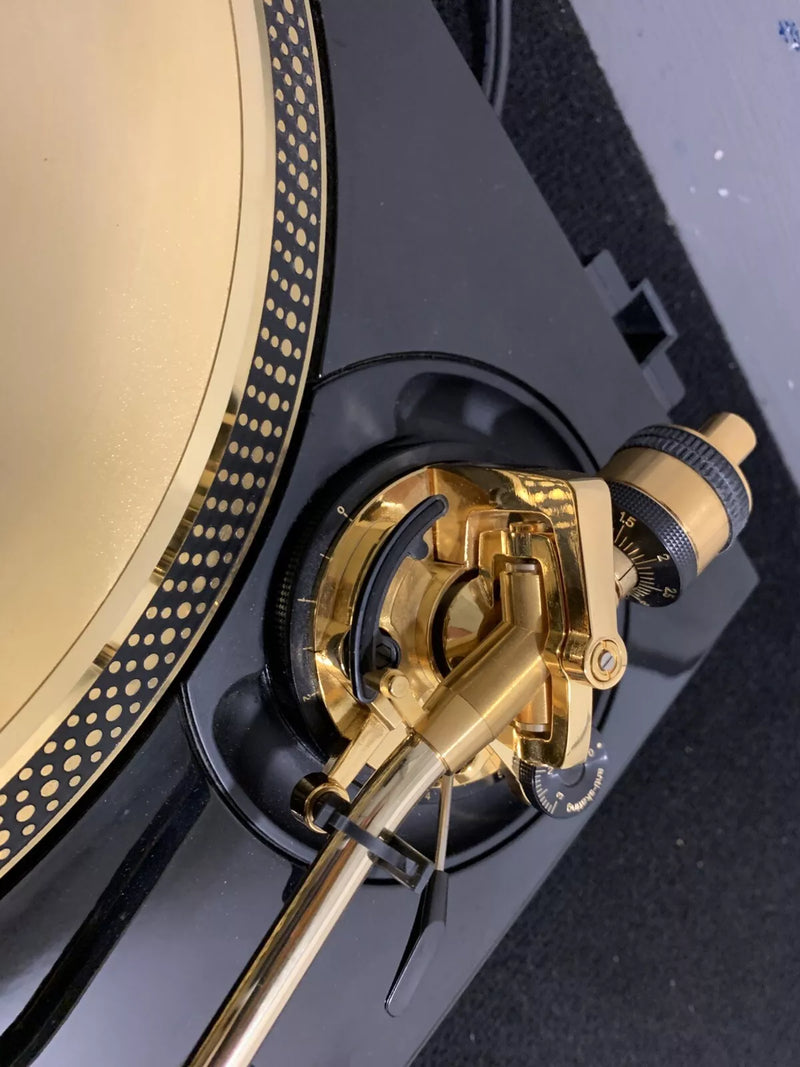 Technics SL-1200's Ltd Gold Limited Edition DJ Turntables Record Players (Pair)