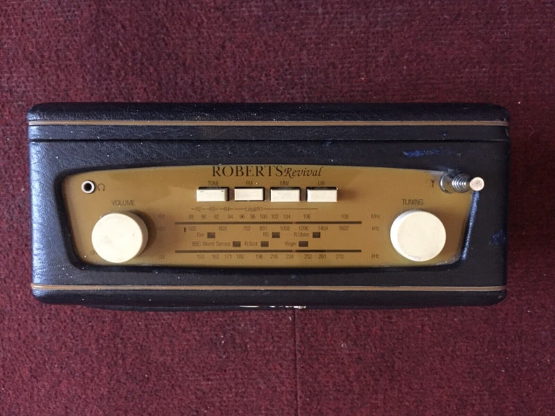 Retro Roberts revival FM/AM portable tuner radio Blue