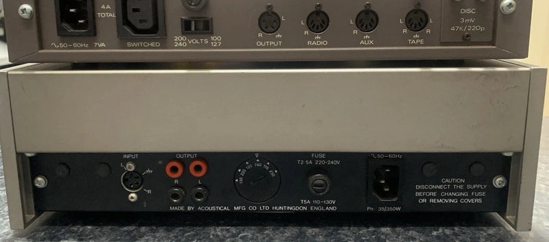 Quad 34 and Quad 405-2 (100 watts per Channel) Hi Fi Stereo Amplifier System