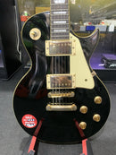 Vintage V100BLK Les Paul Electric Guitar - Black - Pro Setup