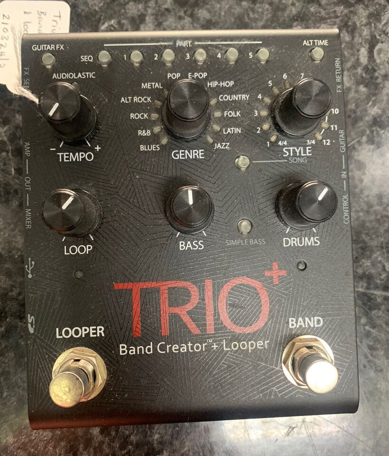 DigiTech TRIO+ Band Creator & Guitar Looper Effects Pedal Boxed