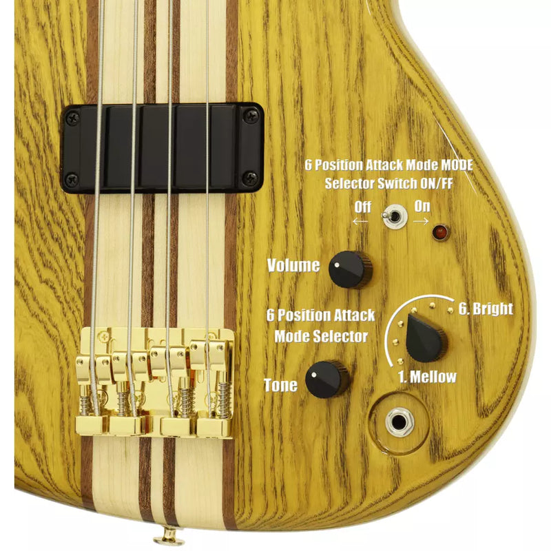 Aria Bass Guitar - SB 1000 - Oak