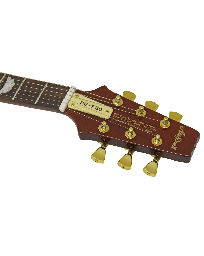 Aria Electric Guitar - PE F80 - Stained Brown