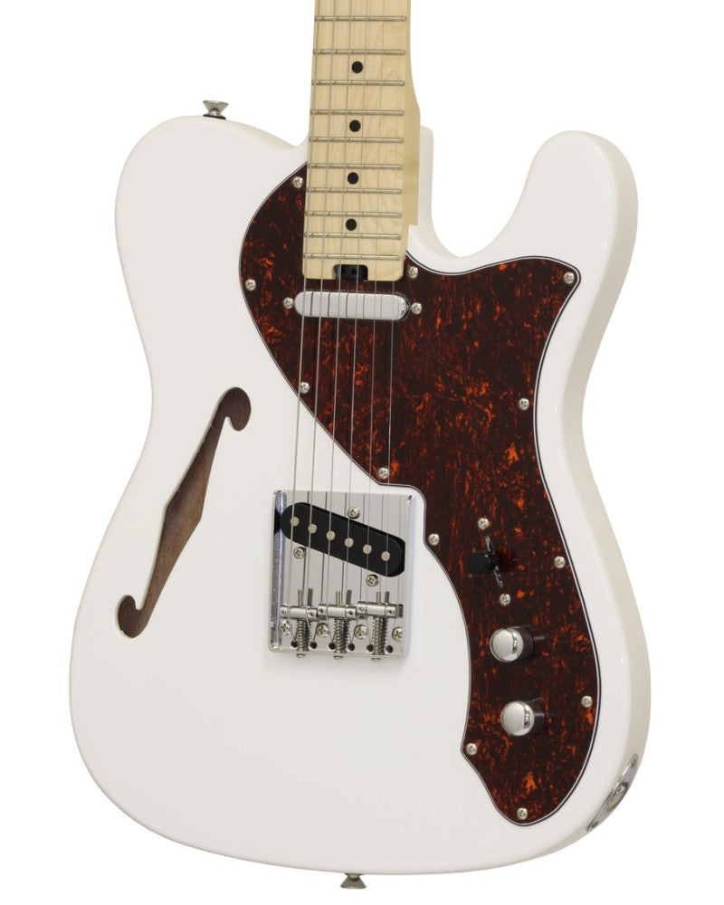 Aria Electric Guitar - TEG TL - White (Tortoise Pickguard)