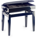Stagg Highgloss black piano bench with spare case and fireproof velvet top