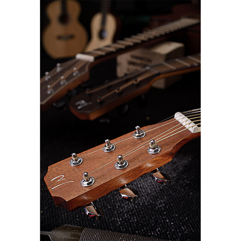 JN Guitars Asyla series mini auditorium acoustic travel guitar with solid spruce top + gig bag