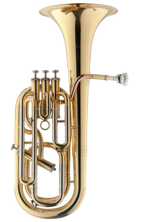 Stagg Professional Bb Baritone, 4 Monel pistons (3+1) - clear lacquered