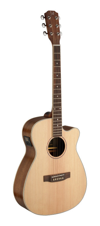 JN Guitars Asyla series 4/4 cutaway auditorium acoustic-electric guitar with solid spruce top