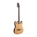 JN Guitars Electric solid body folk guitar with cutaway - natural-coloured