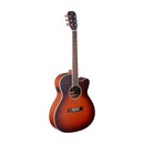 JN Guitars 4/4 cutaway acoustic-electric orchestra guitar with solid cedar top, Ezra series