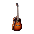 JN Guitars 4/4 cutaway acoustic-electric dreadnought guitar with solid cedar top, Ezra series