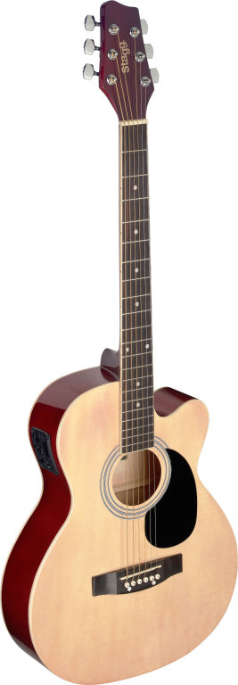 Stagg Auditorium cutaway acoustic-electric guitar with basswood top