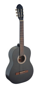 Stagg 4/4 black classical guitar with linden top