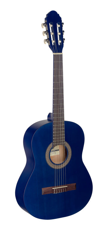 Stagg 3/4 blue classical guitar with linden top