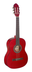 Stagg 3/4 red classical guitar with linden top