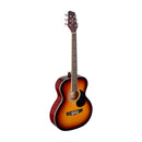 Stagg 4/4 sunburst auditorium acoustic guitar with basswood top
