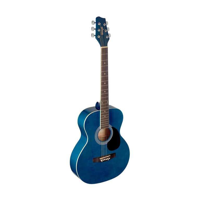 Stagg 4/4 blue auditorium acoustic guitar with basswood top