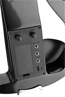 Stagg 4/4 electric violin set with metallic black electric violin, soft case and headphones