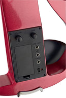 Stagg 4/4 electric violin set with metallic red electric violin, soft case and headphones