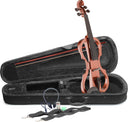 Stagg 4/4 electric violin set with violinburst colour, soft case and headphones