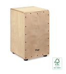 Stagg Standard-sized birch cajón with natural front board finish