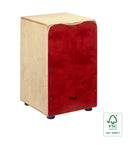 Stagg Standard-sized birch cajón with red front board finish