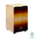 Stagg Standard-sized birch cajón with sunburst front board finish