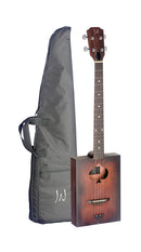 JN Guitars Acoustic Cigar Box Guitar with 4 strings, spruce top, Cask series