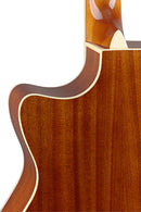 JN Guitars Dark cherryburst acoustic-electric auditorium guitar with solid spruce top, Bessie series