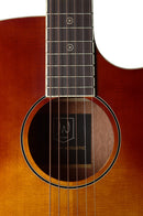 JN Guitars Dark cherryburst acoustic-electric auditorium guitar with solid spruce top, Bessie series