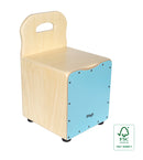 Stagg Basswood kid's cajón with EasyGo backrest, blue front board