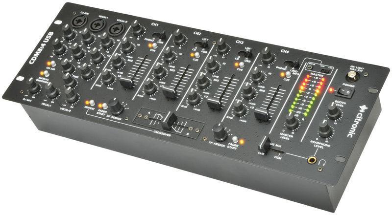 CDM8:4 USB 14 - Input 19" Rack DJ Mixer