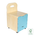 Stagg Basswood kid's cajón with EasyGo backrest, blue front board