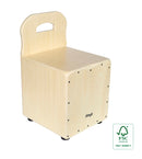Stagg Basswood kid's cajón with EasyGo backrest, natural-coloured front board